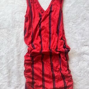 Sundry Cotton Dress with Side Ruching, Size 1